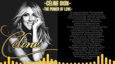 celine dion the power of love lyrics|the power of love lirik.